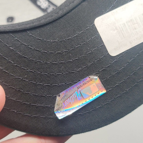 Seattle Mariners Navy Green Fitted Hat MLB New Era 59Fifty Cap Size 8 NE TECH - Picture 11 of 13